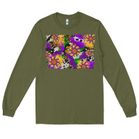 Army Green mardi gras sunflower cowhide leopard and glitter background Long Sleeve Tee - Artiststas