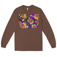Chestnut mardi gras sunflower cowhide leopard and glitter background Long Sleeve Tee - Artiststas
