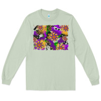 Matcha mardi gras sunflower cowhide leopard and glitter background Long Sleeve Tee - Artiststas