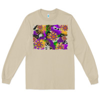 Mardi Gras Sunflower Cowhide Leopard And Glitter Background Long Sleeve Tee | Teevron