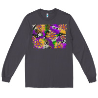 Smoke mardi gras sunflower cowhide leopard and glitter background Long Sleeve Tee - Artiststas