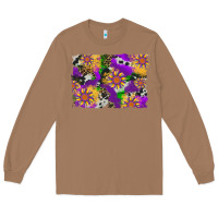 Toasted Coconut mardi gras sunflower cowhide leopard and glitter background Long Sleeve Tee - Artiststas