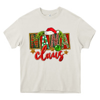 Cream christmas nana claus Heavy Core Tee - FaDigitalArtStudio