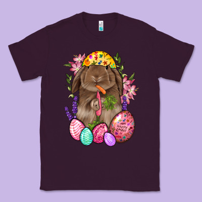 Rabbit And Carrot Easter Classic Tee Designed By Bundleandbundleshop