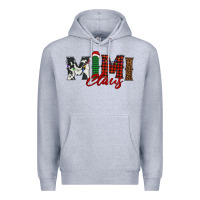 Heather Grey mimi claus Premium Hoodie - BarkalooDesign