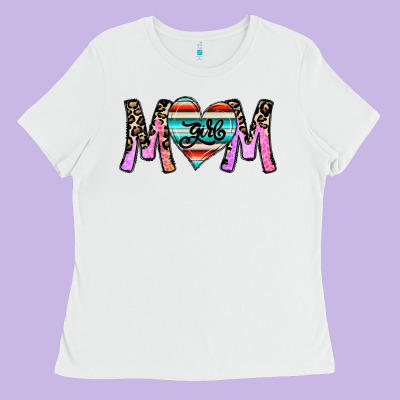 Girl Mom Ladies Tee Designed By Cowhidedigitalart