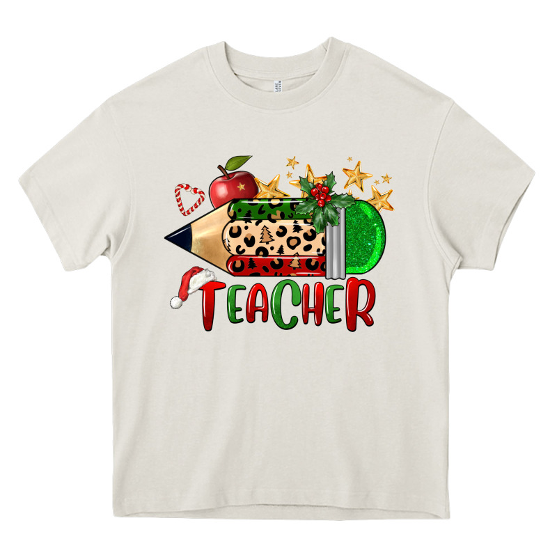 Christmas Teacher Pencil Heavy Core Tee by FaDigitalArtStudio | Teevron