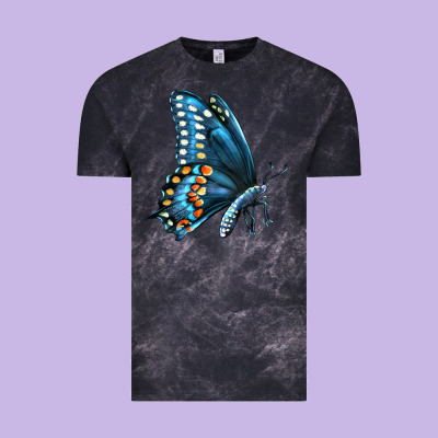 Black Shallowtail Vintage Tee Designed By Lillyallendesigns