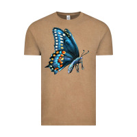 Vintage Coffee Black Shallowtail Vintage Tee - LillyAllenDesigns