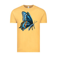 Vintage Mustard Black Shallowtail Vintage Tee - LillyAllenDesigns
