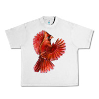 Lunar Rock Flying Northern Cardinal Bird Urban Heavy Tee - LillyAllenDesigns