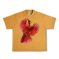 Peanut Butter Flying Northern Cardinal Bird Urban Heavy Tee - LillyAllenDesigns