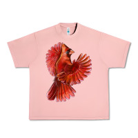 Salmon Flying Northern Cardinal Bird Urban Heavy Tee - LillyAllenDesigns