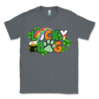 Charcoal Heather lucky dog St. Patricks Day Classic Tee - FaDigitalArtStudio
