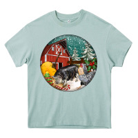 Arona Christmas On The Farm Heavy Core Tee - FaDigitalArtStudio