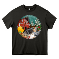 Asphalt Christmas On The Farm Heavy Core Tee - FaDigitalArtStudio