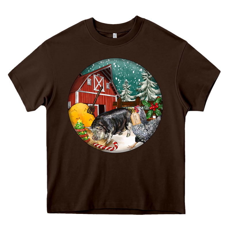 Christmas On The Farm Heavy Core Tee by FaDigitalArtStudio | Teevron