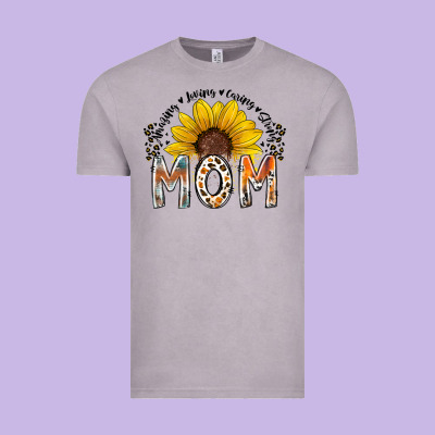 Mom Sunflower Vintage Tee Designed By Racoondesign