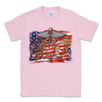 Bubblegum Pink patriotic nurse certified medical assistant medilcal symbol background Classic Tee - BarkalooDesign