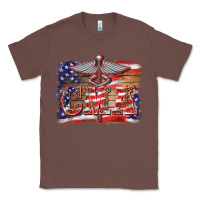 Chestnut patriotic nurse certified medical assistant medilcal symbol background Classic Tee - BarkalooDesign
