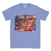 Colony Blue patriotic nurse certified medical assistant medilcal symbol background Classic Tee - BarkalooDesign