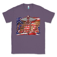 Lavender patriotic nurse certified medical assistant medilcal symbol background Classic Tee - BarkalooDesign