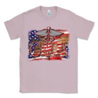 Lilac patriotic nurse certified medical assistant medilcal symbol background Classic Tee - BarkalooDesign