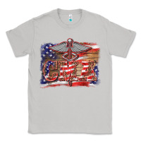 Moon Dust patriotic nurse certified medical assistant medilcal symbol background Classic Tee - BarkalooDesign