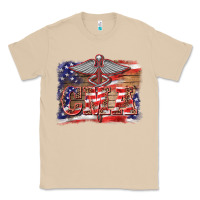 Mushroom patriotic nurse certified medical assistant medilcal symbol background Classic Tee - BarkalooDesign