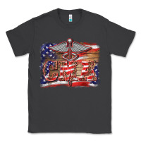 Smoke patriotic nurse certified medical assistant medilcal symbol background Classic Tee - BarkalooDesign