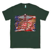 Sports Green patriotic nurse certified medical assistant medilcal symbol background Classic Tee - BarkalooDesign