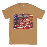 Toasted Coconut patriotic nurse certified medical assistant medilcal symbol background Classic Tee - BarkalooDesign