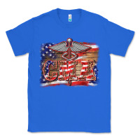 Patriotic Nurse Certified Medical Assistant Medilcal Symbol Background Classic Tee | Teevron
