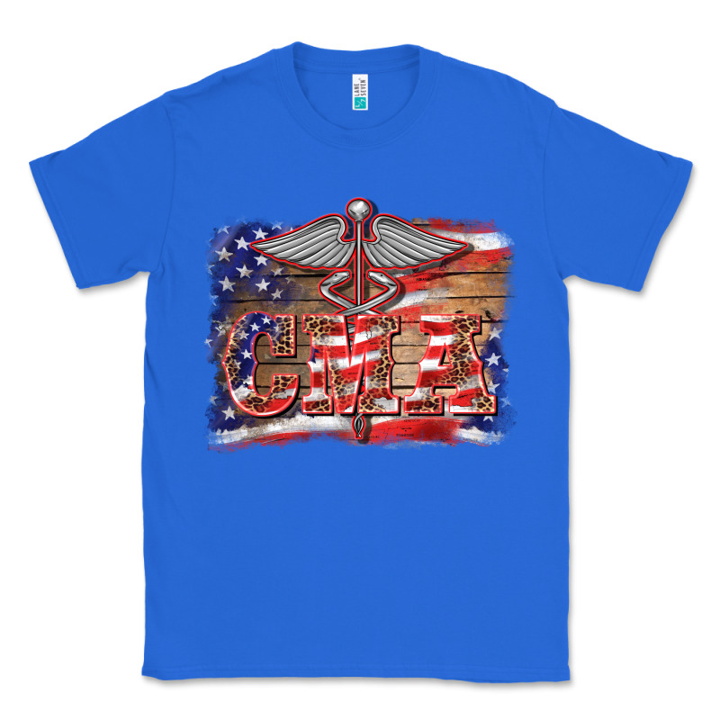 Patriotic Nurse Certified Medical Assistant Medilcal Symbol Background Classic Tee by BarkalooDesign | Teevron