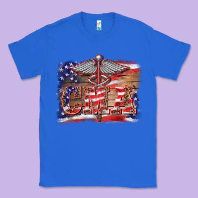 Patriotic Nurse Certified Medical Assistant Medilcal Symbol Background Classic Tee Designed By Barkaloodesign