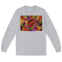 Moon Dust mardi gras crawfısh leopard wood and glitter background Long Sleeve Tee - Artiststas