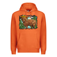 Carrot western cactus highland cow Premium Hoodie - BarkalooDesign