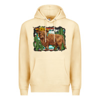 Pina Colada western cactus highland cow Premium Hoodie - BarkalooDesign