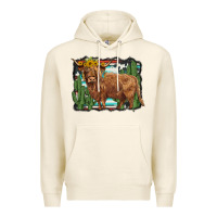 Tofu western cactus highland cow Premium Hoodie - BarkalooDesign