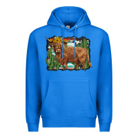 True Royal western cactus highland cow Premium Hoodie - BarkalooDesign