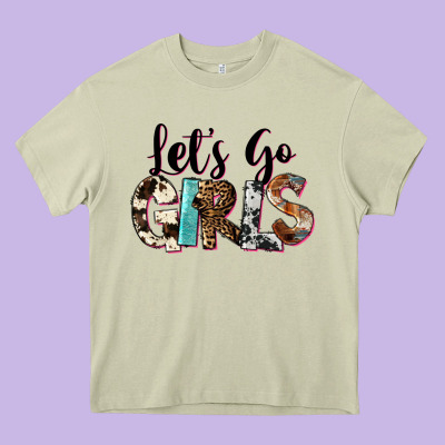 Let's Go Girls Heavy Core Tee Designed By Fadigitalartstudio