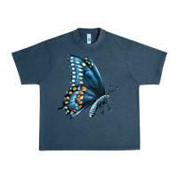 Midnight Navy Black Shallowtail Urban Heavy Tee - LillyAllenDesigns