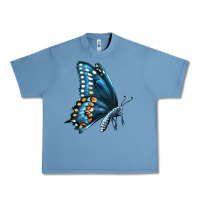 Pebble Blue Black Shallowtail Urban Heavy Tee - LillyAllenDesigns