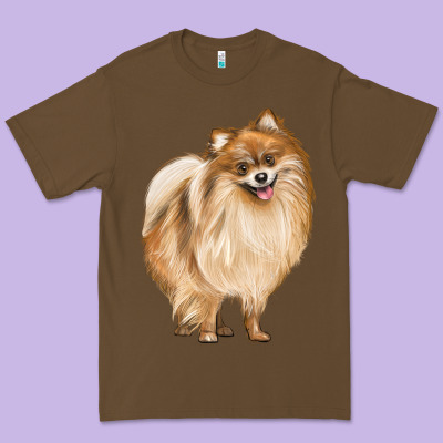 Pomeranian Dog Illustrations Premium Tee Designed By Lillyallendesigns