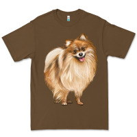 Cacao Pomeranian Dog Illustrations Premium Tee - LillyAllenDesigns