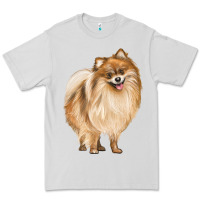 Dove Grey Pomeranian Dog Illustrations Premium Tee - LillyAllenDesigns