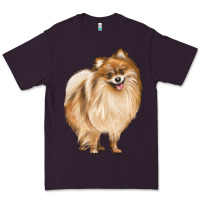 Plum Pomeranian Dog Illustrations Premium Tee - LillyAllenDesigns
