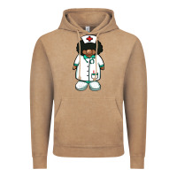 Vintage Coffee african nurse gnome afro hair Vintage Hoodie - BarkalooDesign