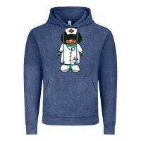 African Nurse Gnome Afro Hair Vintage Hoodie | Teevron