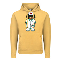 Vintage Mustard african nurse gnome afro hair Vintage Hoodie - BarkalooDesign